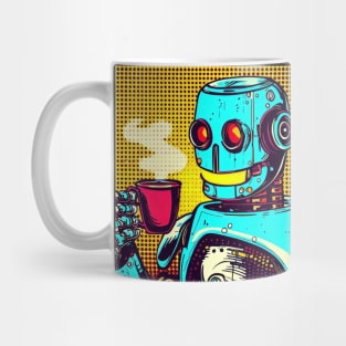 Coffee Love by Robot in Space Artificial Intelligence Pop Art t Style Mug